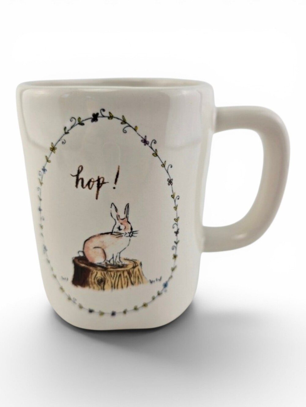 Rae Dunn Artisan Collection Magenta Hop! Bunny Graphic Mug
